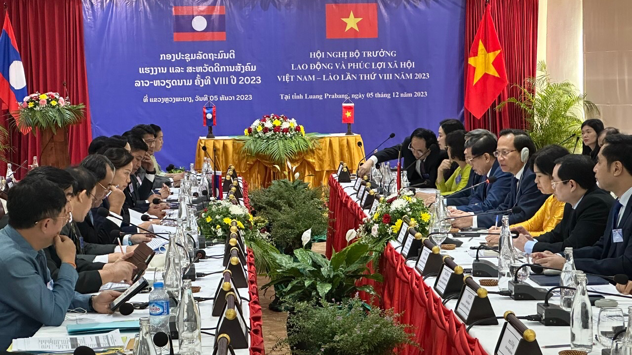 Hội nghị Bộ trưởng Lao động và Phúc lợi xã hội Lào - Việt Nam lần thứ 8