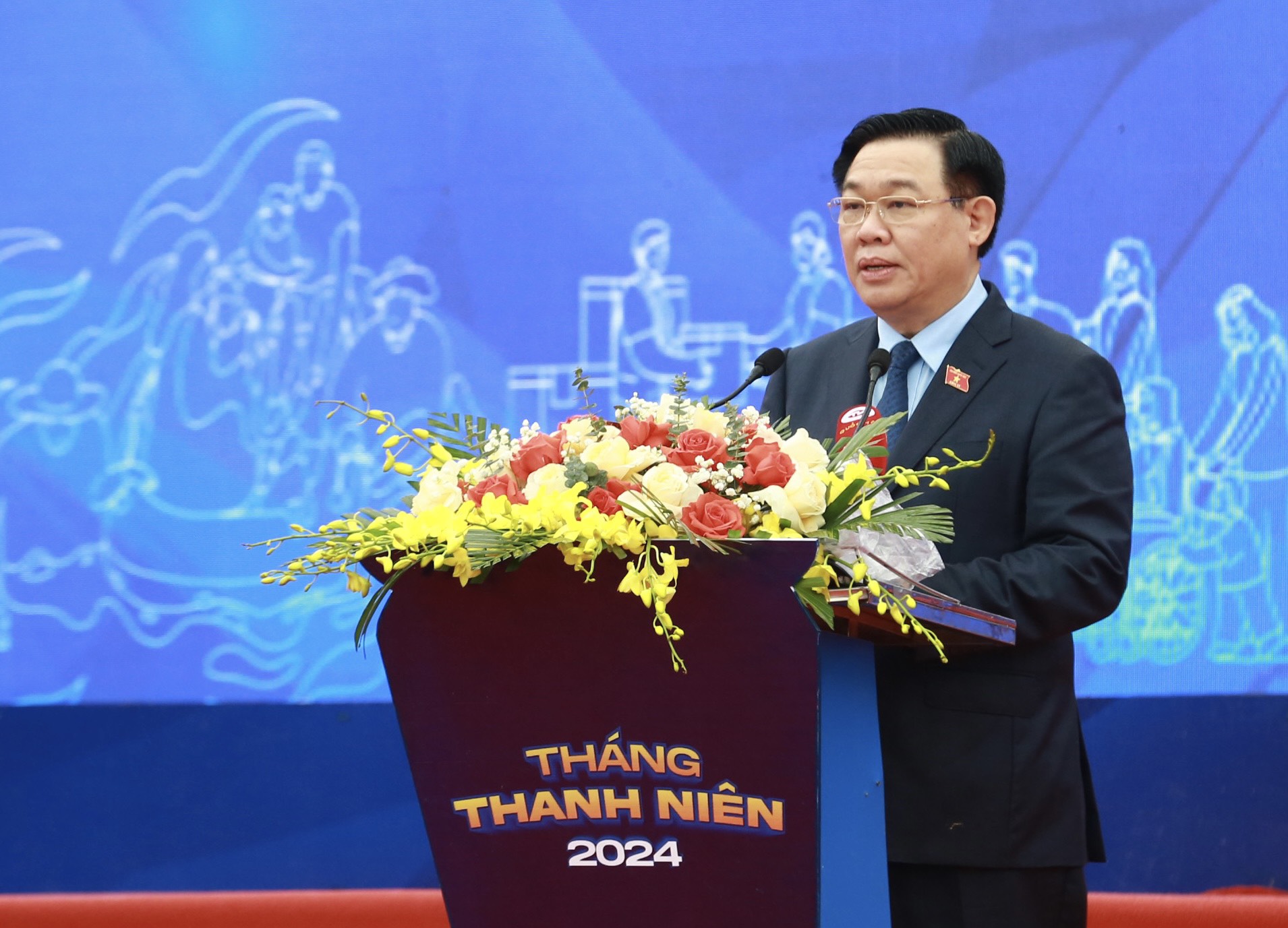Chủ tịch Quốc hội phát biểu chỉ đạo tại Lễ khởi động Tháng Thanh niên và Tết trồng cây đời đời nhớ ơn Bác Hồ năm 2024