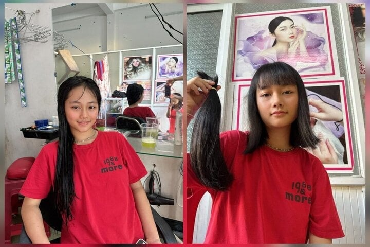 Mái tóc dài Dương nuôi 3 năm để gửi tặng bệnh nhân ung thư.