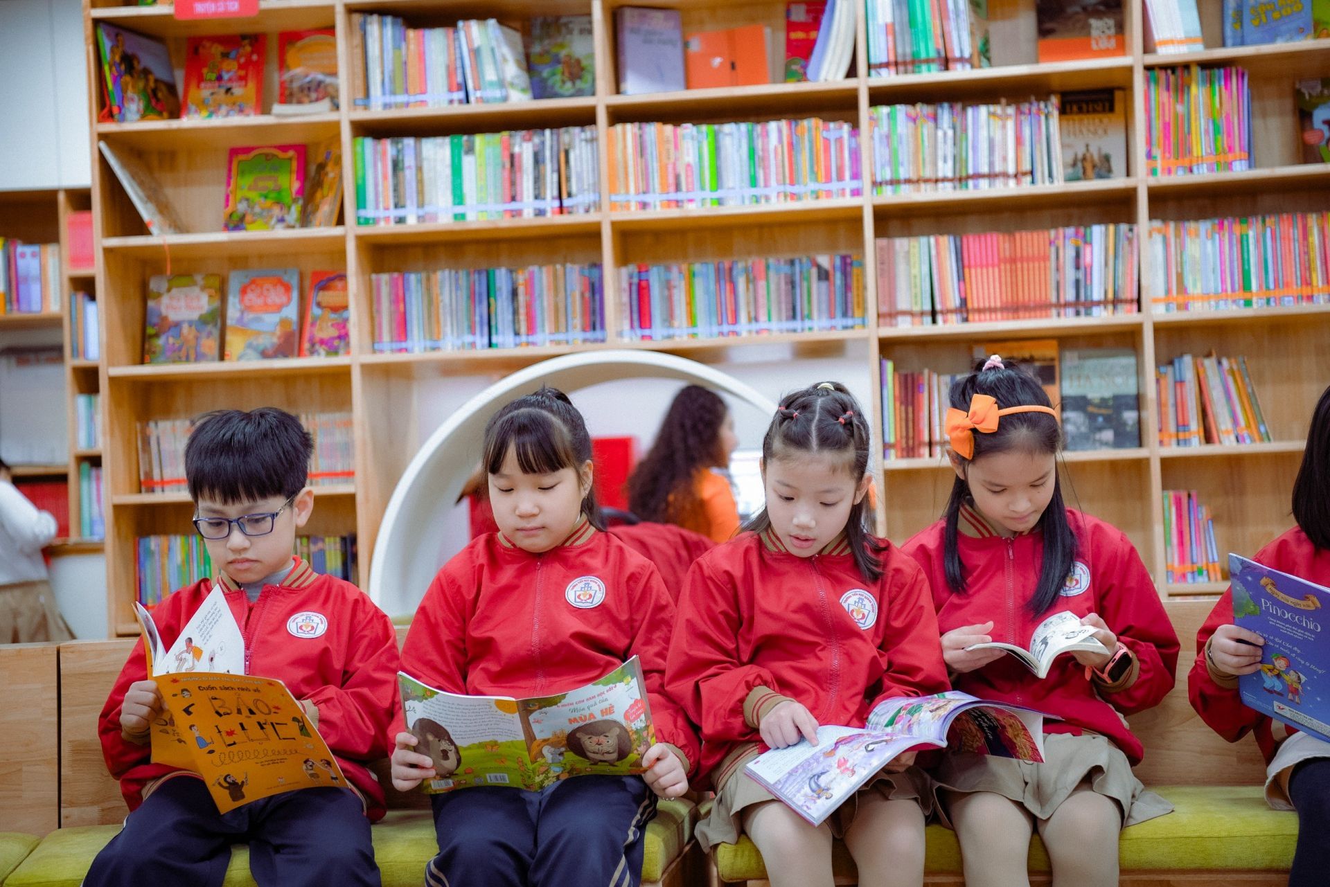 Diễn đàn là một trong những hoạt động phát triển văn hóa đọc tại trường Tiểu học Quang Trung.