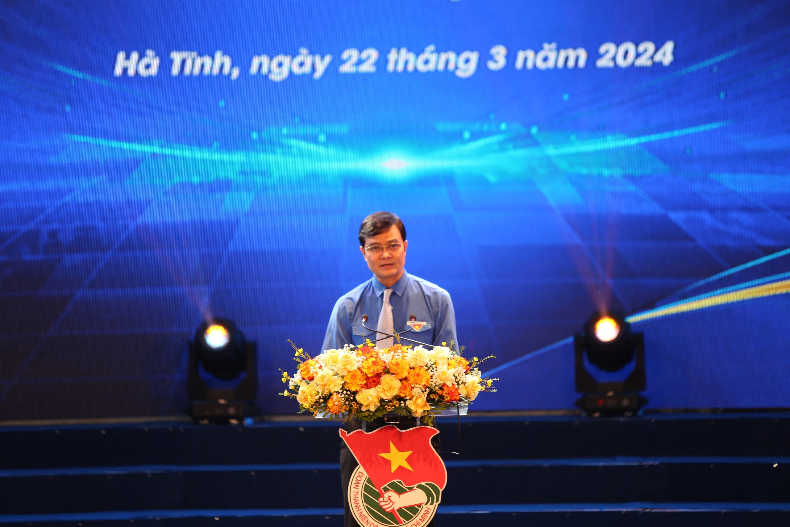 Bí thư thứ nhất T.Ư Đoàn Bùi Quang Huy phát biểu tại chương trình