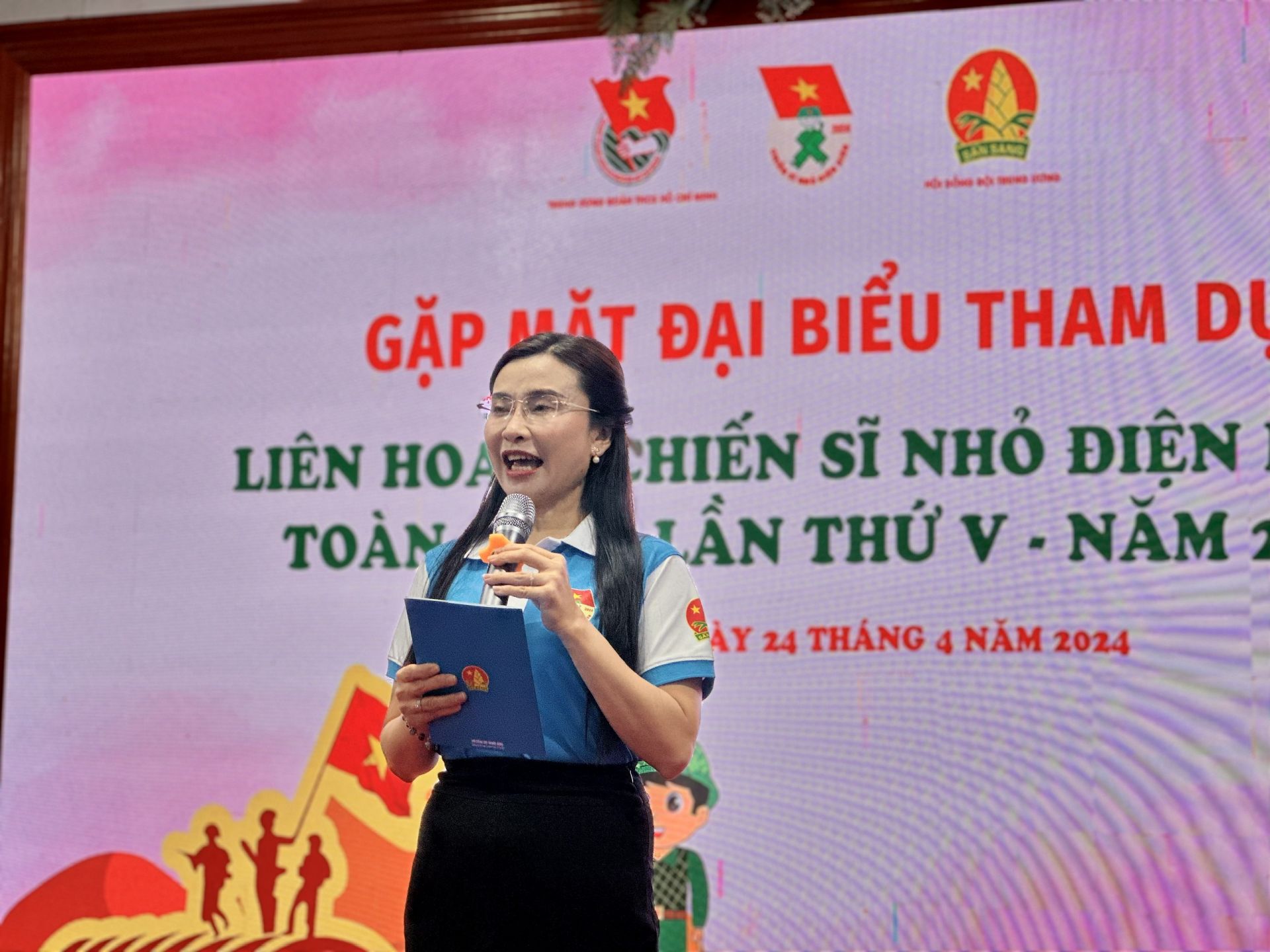 Bí thư T.Ư Đoàn Nguyễn Phạm Duy Trang phát biểu tại chương trình.