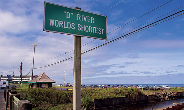 Sông D ở bang Oregon (Mỹ)
là con sông ngắn nhất thế
giới với độ dài vẻn vẹn 37 mét.