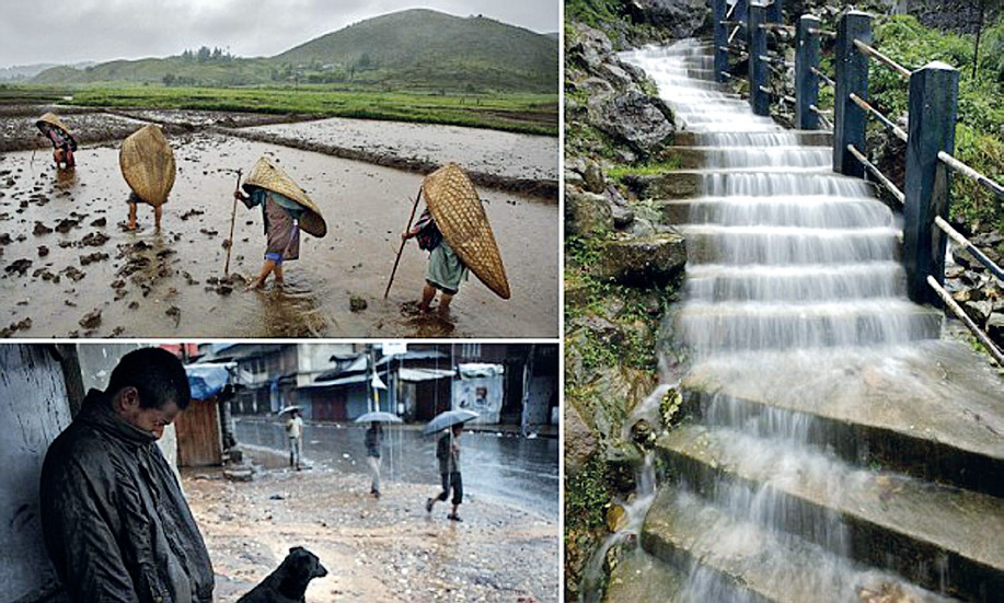 Mawsynram ở Meghalaya, Ấn Độ là nơi
mưa nhiều nhất thế giới với lượng mưa
trung bình hàng năm là 11.871 mm.