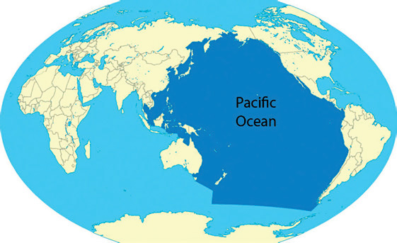 Thái Bình Dương
là đại dương lớn
nhất và sâu nhất
thế giới. Nó có thể
“ôm trọn” trong lòng
toàn bộ đất liền.