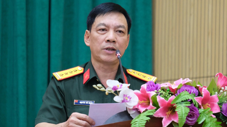 Đại tá Nguyễn Thế Mạnh - Phó cục Trưởng cục Tuyên huấn, Tổng cục Chính trị Quân đội nhân dân Việt Nam phát biểu tại chương trình
