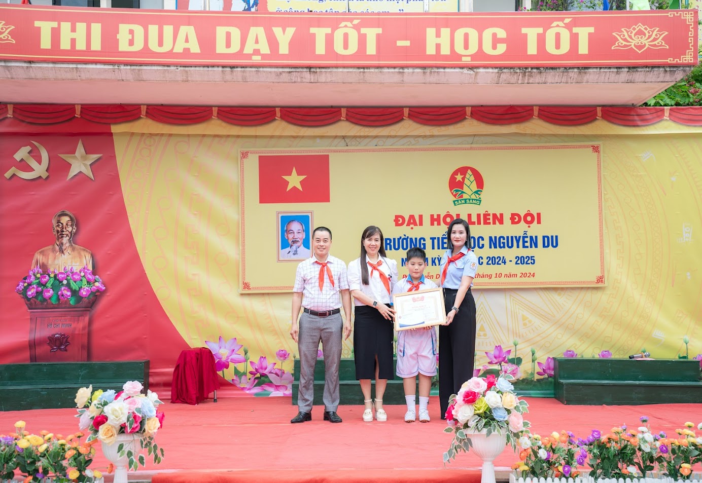 Tại trường Tiểu học Nguyễn Du, TP Hà Tĩnh