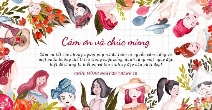 Những mẫu thiệp chúc mừng Ngày Phụ nữ Việt Nam 20/10 đẹp nhất