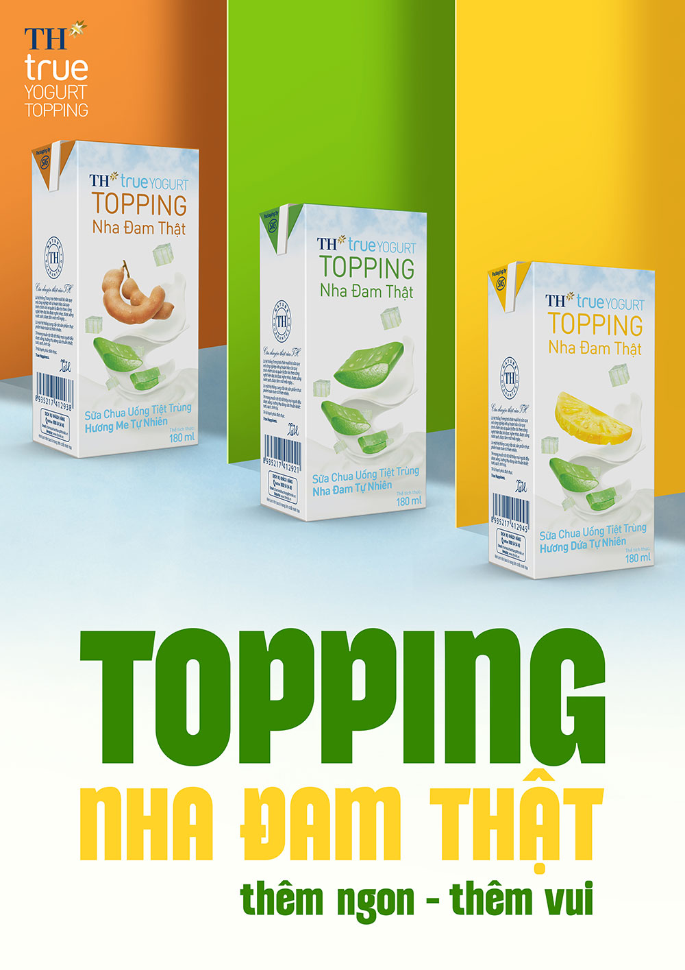 Sữa chua uống tiệt trùng TH true YOGURT TOPPING là sản phẩm mới của Tập đoàn TH, ra mắt từ tháng 10/2024.