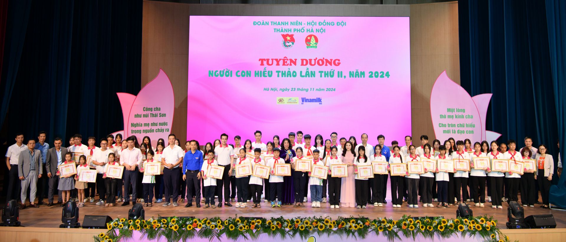 68 gương thanh niên, thiếu nhi được tuyên dương là những tấm về lòng hiếu thảo.