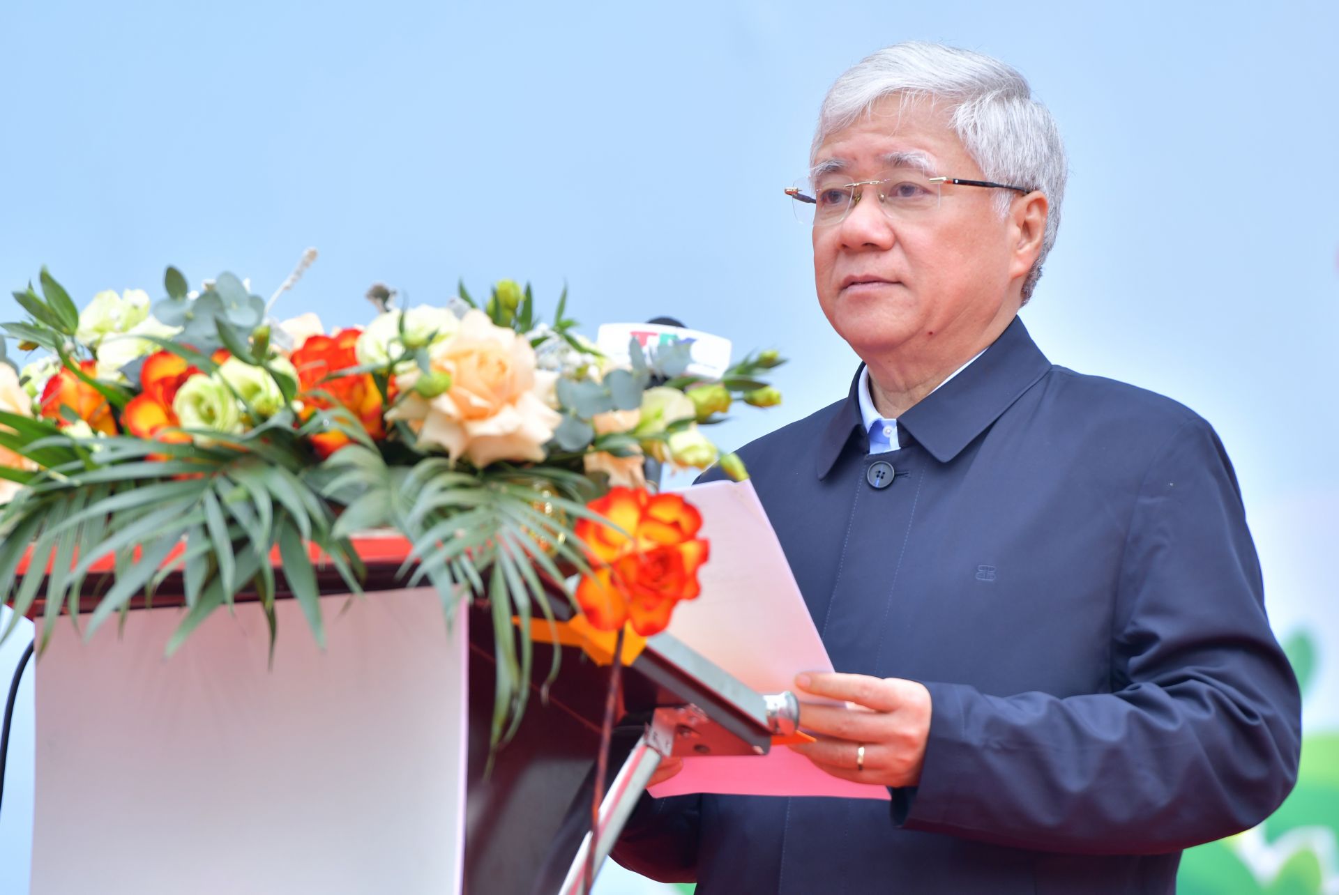 Bác Đỗ Văn Chiến phát biểu tại Tết trồng cây 