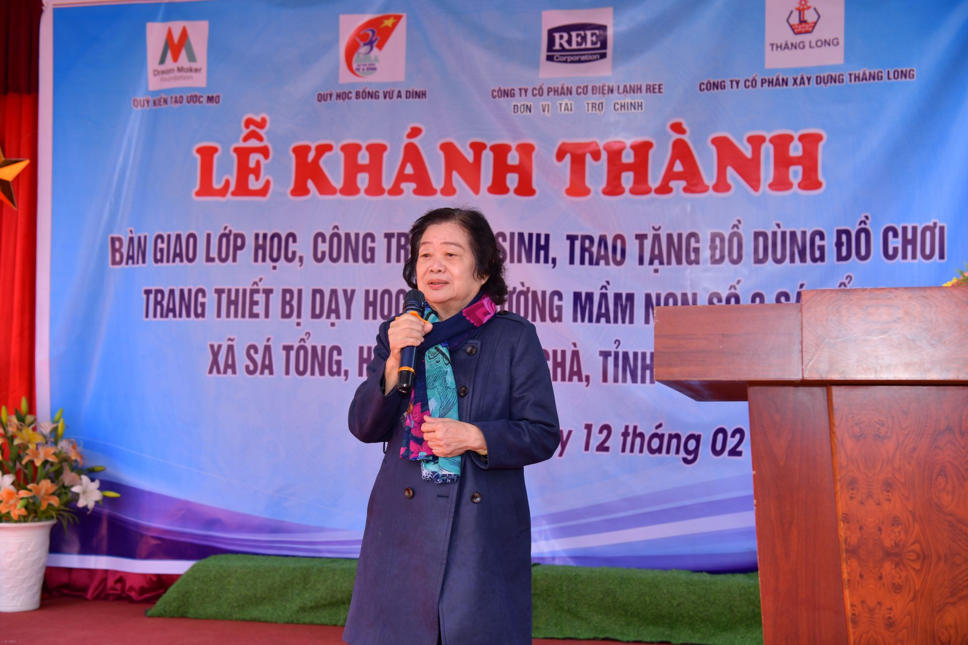 Bác Trương Mỹ Hoa phát biểu tại Lễ khánh thành