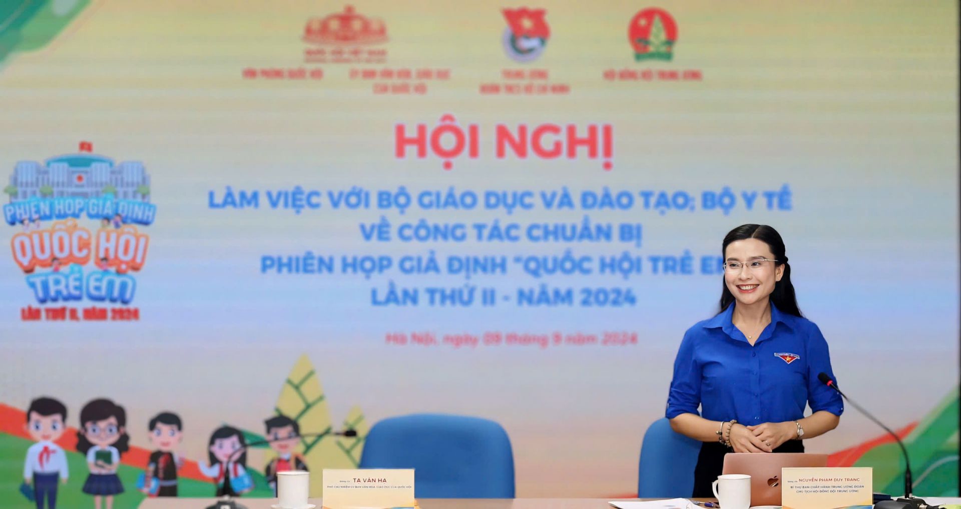 Bí thư T.Ư Đoàn Nguyễn Phạm Duy Trang phát biểu tại hội nghị. Bí thư T.Ư Đoàn Nguyễn Phạm Duy Trang phát biểu tại hội nghị.