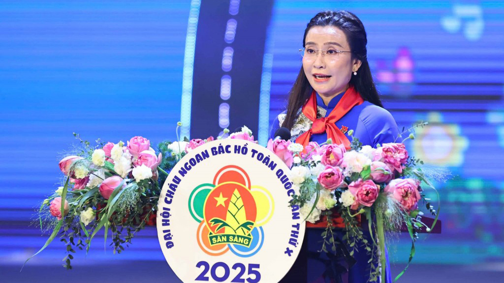 Nguyễn Phạm Duy Trang, Bí thư Ban Chấp hành Trung ương Đoàn, Chủ tịch Hội đồng Đội Trung ương phát biểu tại Đại hội Nguyễn Phạm Duy Trang, Bí thư Ban Chấp hành Trung ương Đoàn, Chủ tịch Hội đồng Đội Trung ương phát biểu tại Đại hội