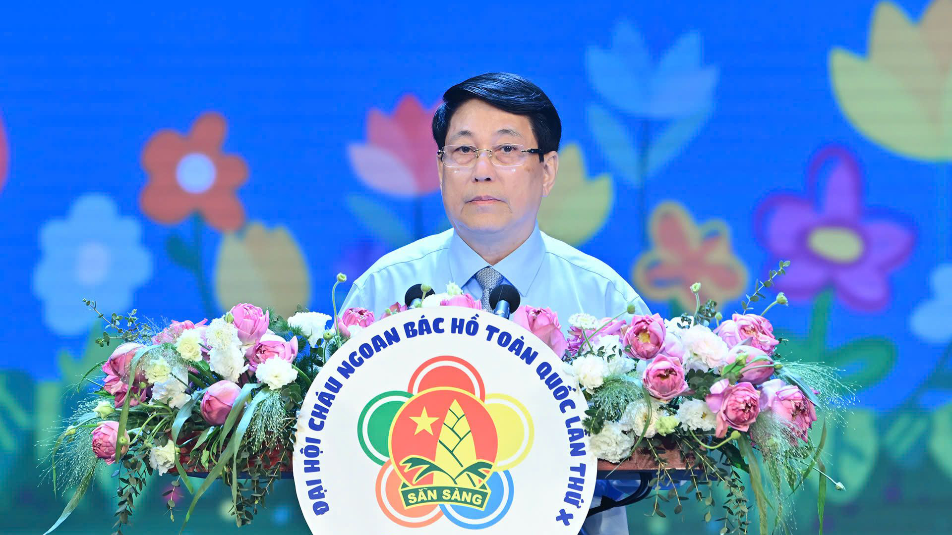 Chủ tịch nước Lương Cường phát biểu tại Đại hội Cháu ngoan Bác Hồ toàn quốc lần thứ X Chủ tịch nước Lương Cường phát biểu tại Đại hội Cháu ngoan Bác Hồ toàn quốc lần thứ X