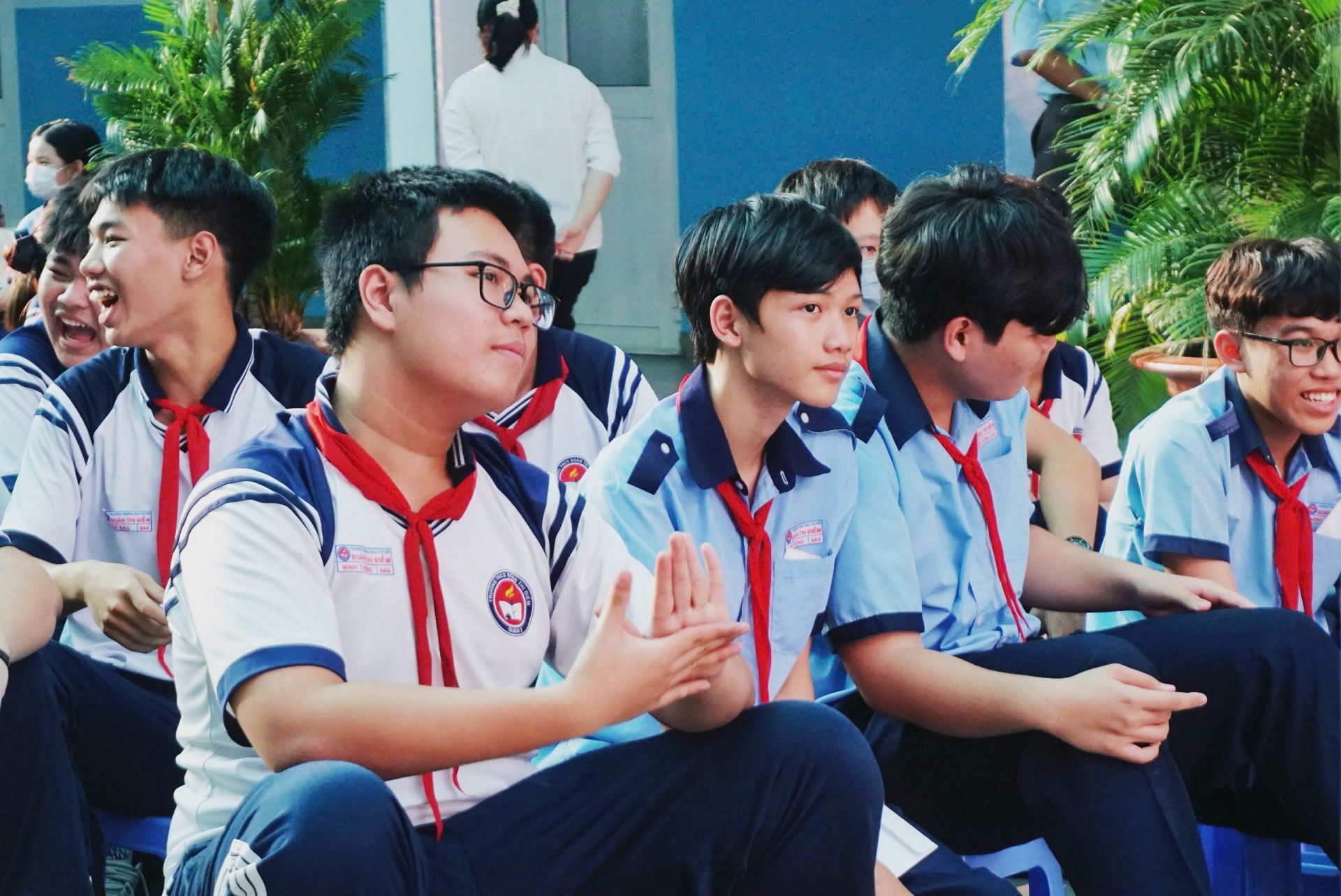 Học sinh trường Đoàn Thị Điểm hứng thú tham gia chương trình