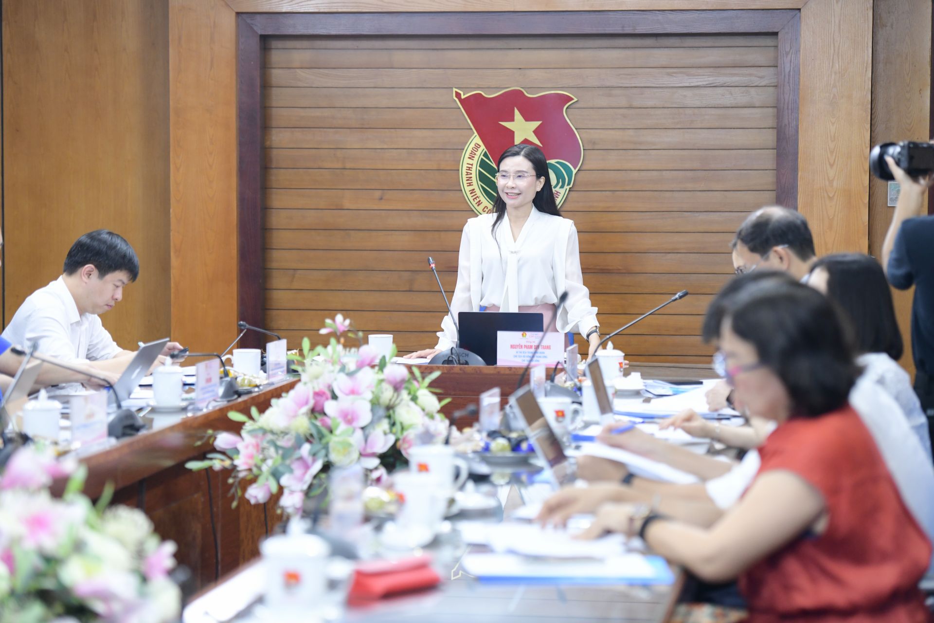 Bí thư T.Ư Đoàn Nguyễn Phạm Duy Trang kết luận tại phiên họp
