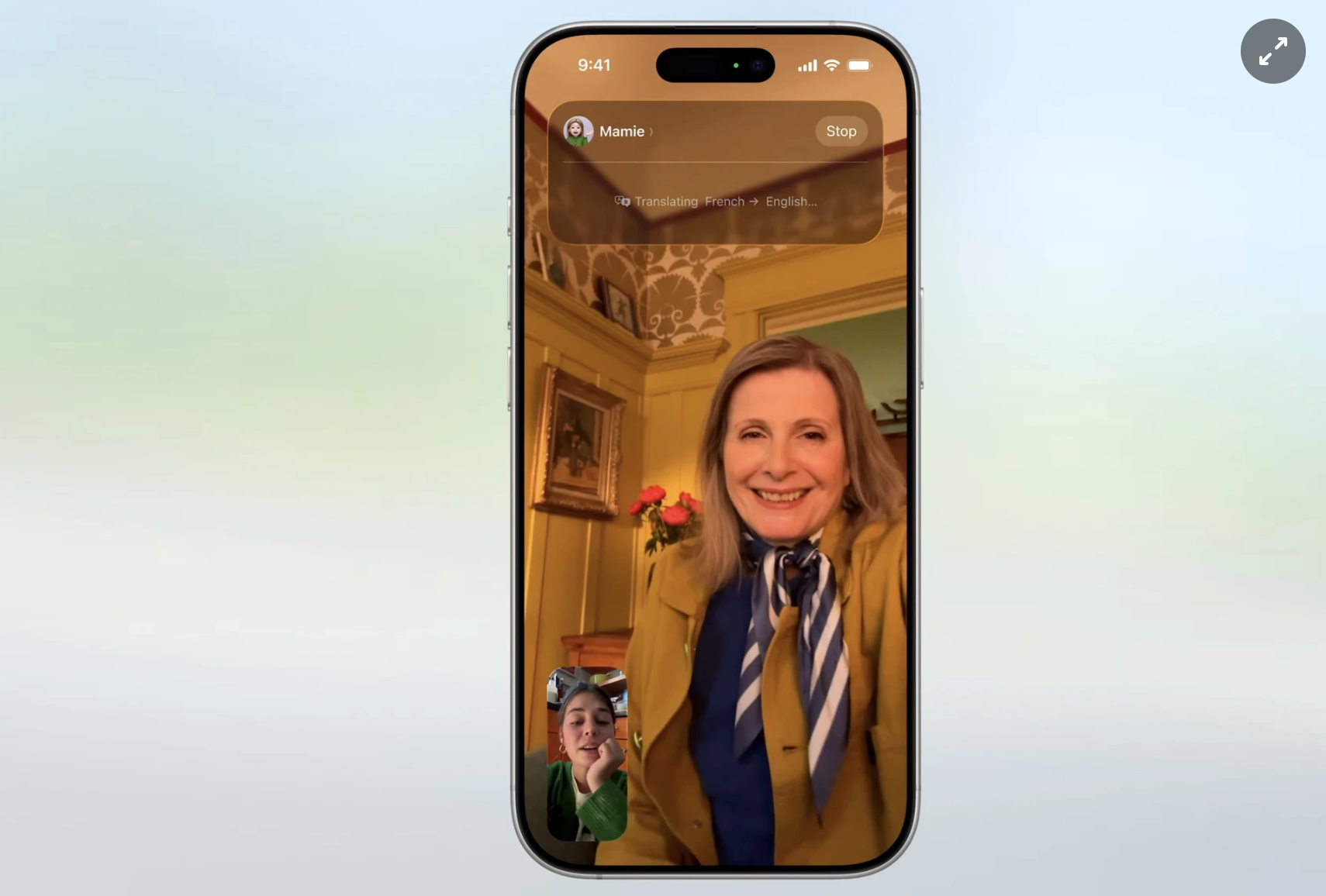 Tính năng Live Translation trong cuộc gọi FaceTime. Tính năng Live Translation trong cuộc gọi FaceTime.