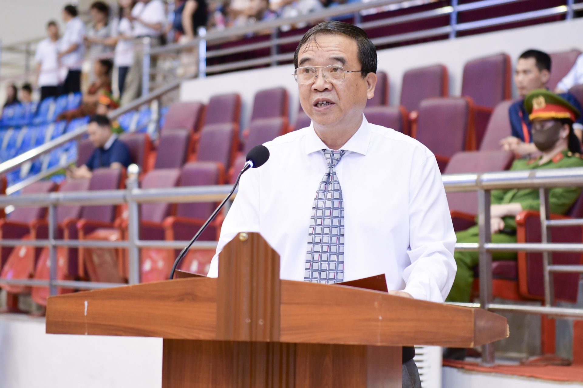 Ông Vũ Hồng Minh phát biểu khai mạc giải đấu