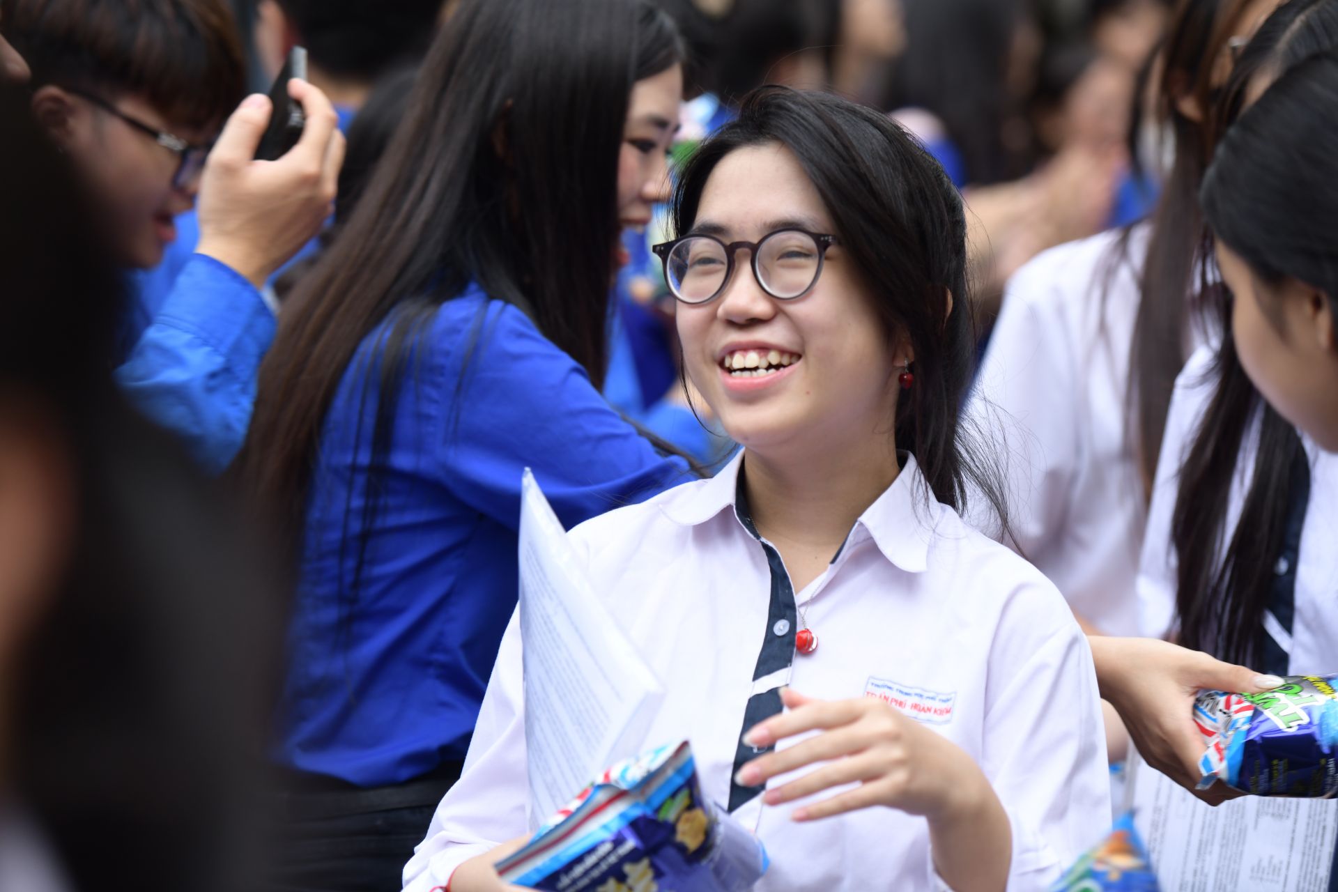Nụ cười của các sĩ tử trong ngày thi cuối