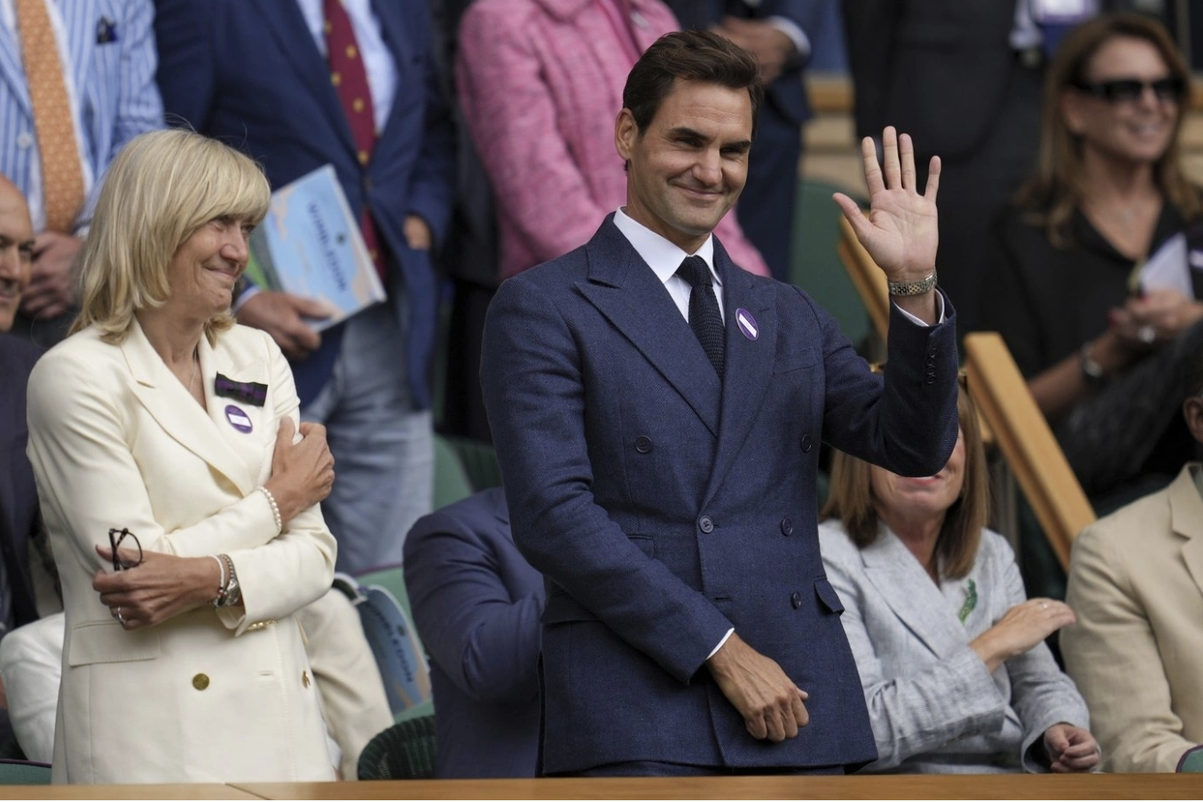 Federer cùng vợ Mirka. Federer cùng vợ Mirka.