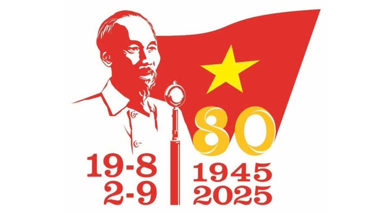 logo chính thức cho các hoạt động kỷ niệm 80 năm Cách mạng Tháng Tám và Quốc khánh