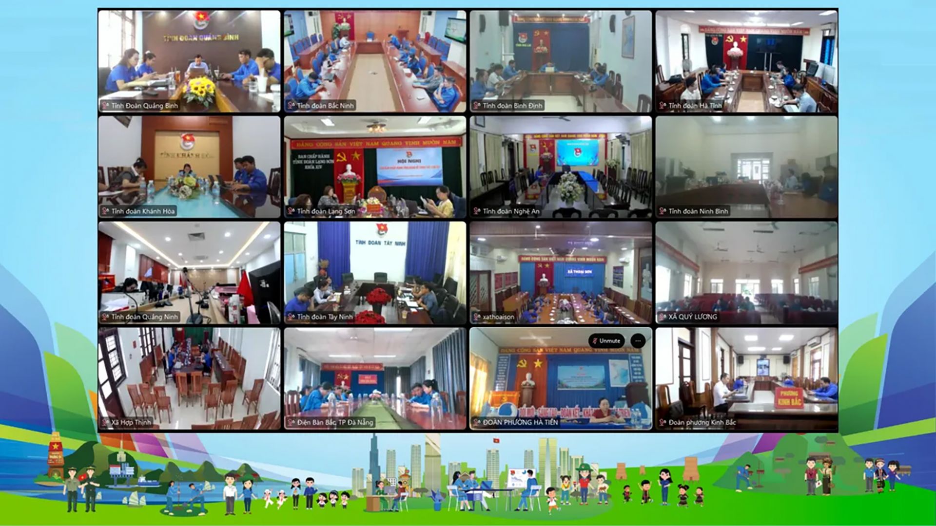 Các điểm cầu trực tuyến tham dự hội nghị tập huấn Các điểm cầu trực tuyến tham dự hội nghị tập huấn