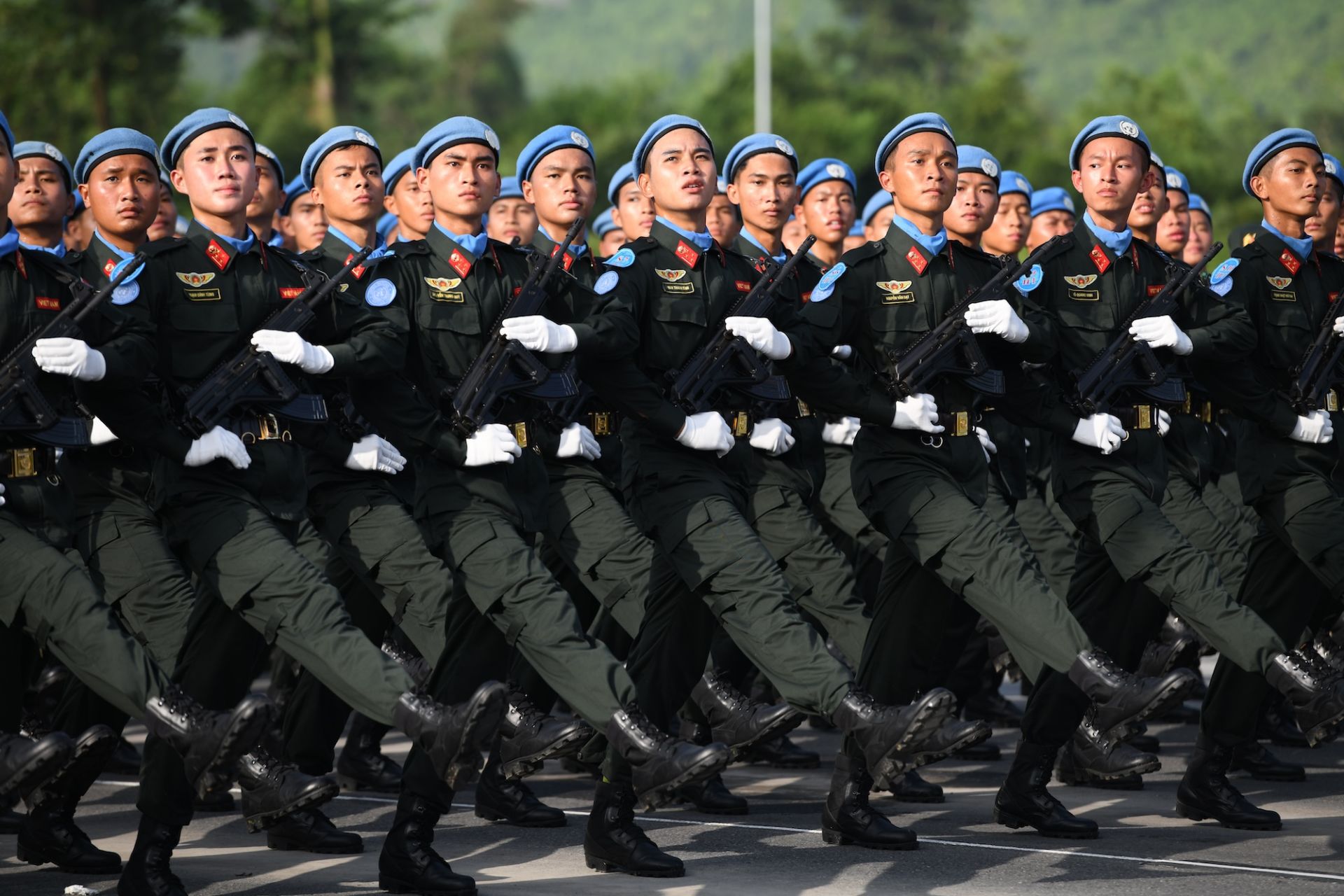 Các khối diễu binh trực thuộc Bộ Công an