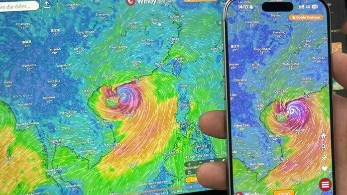 Cách theo dõi bão số 3 WIPHA trực tiếp trên điện thoại và máy tính