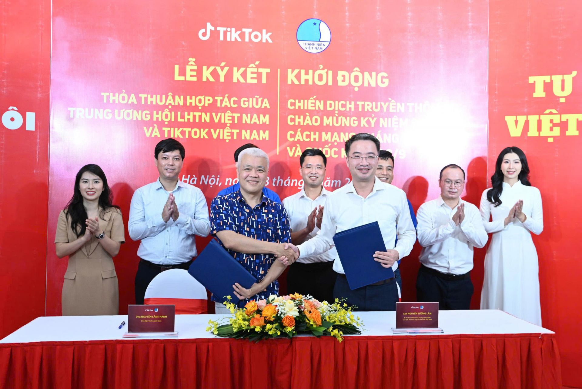 Hội LHTN Việt Nam ký kết cùng Tiktok nhằm lan tỏa chiến dịch