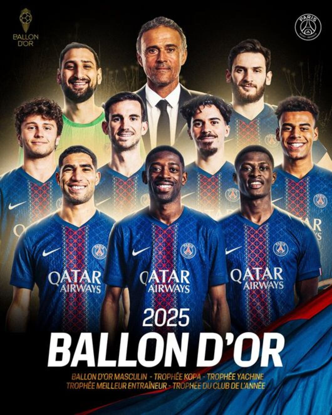 PSG gây ấn tượng mạnh khi áp đảo danh sách đề cử