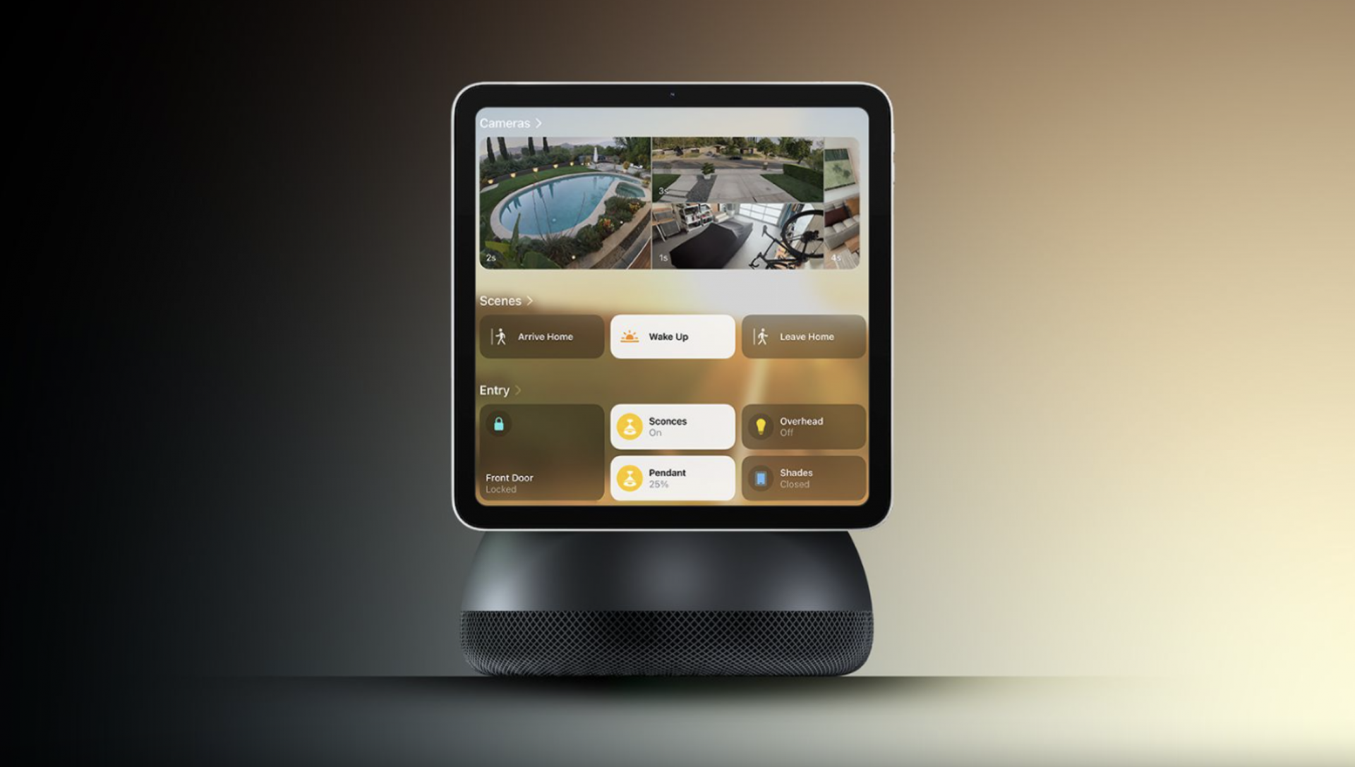 Giao diện trung tâm điều khiển nhà thông minh Apple với hệ điều hành mới. Giao diện trung tâm điều khiển nhà thông minh Apple với hệ điều hành mới.