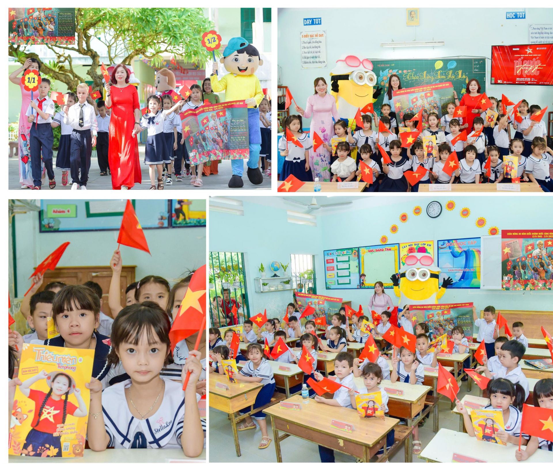 Cô và trò Trường Tiểu học Vĩnh Phước 2 (Phường Bắc Nha Trang, Khánh Hoà).