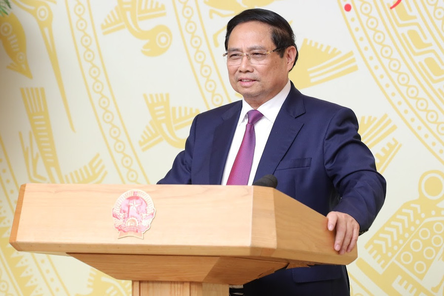 Thủ tướng Phạm Minh Chính phát biểu tại Hội nghị. Thủ tướng Phạm Minh Chính phát biểu tại Hội nghị.