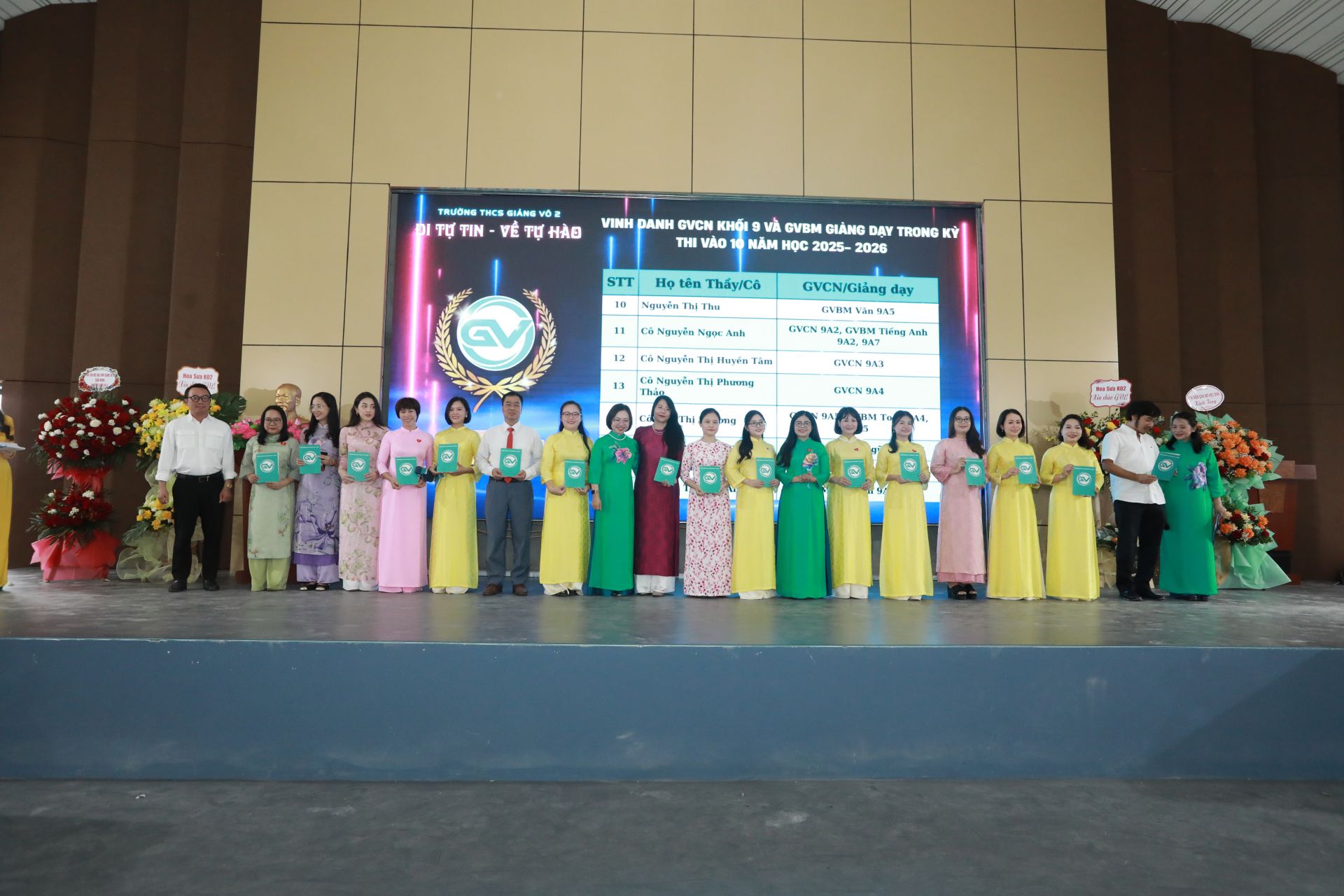 Nhà trường vinh danh GV chủ nhiệm và GV bộ môn Toán - Văn- Anh khối 9 (Năm học 2024-2025).