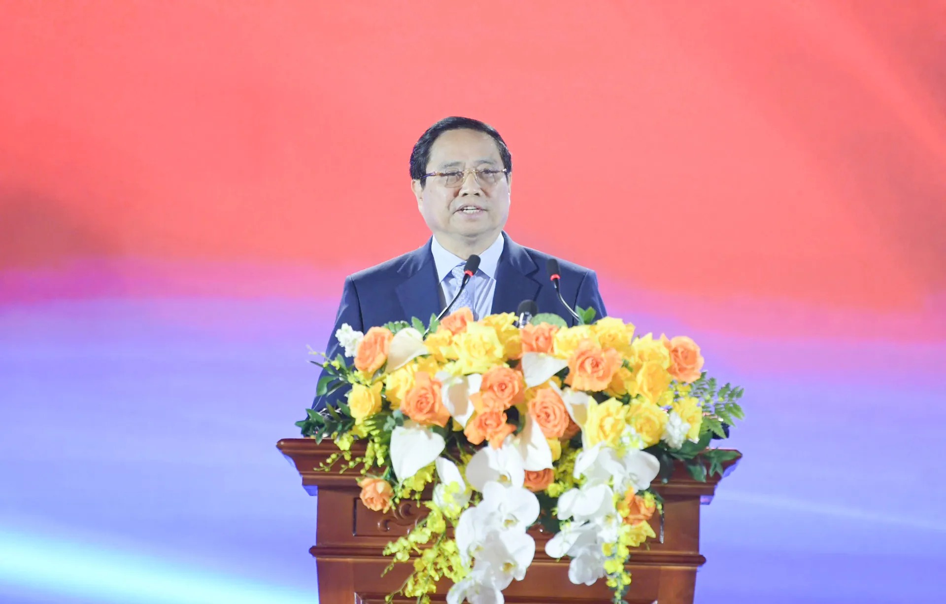 Thủ tướng Phạm Minh Chính phát biểu khai mạc triển lãm.