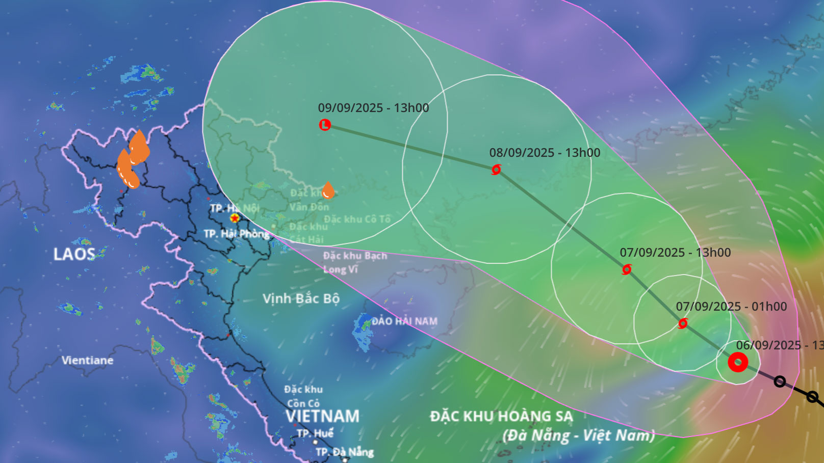 Bão số 7 gây gió mạnh, sóng lớn, biển động dữ dội trên bắc Biển Đông