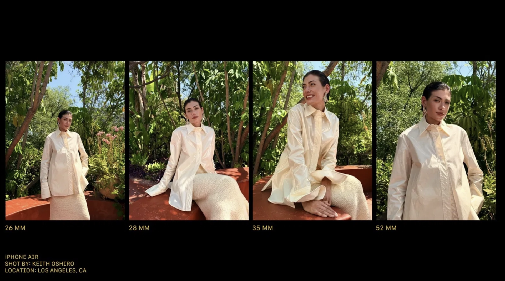 Các của camera đơn trên iPhone 17 Pro được Apple công bố.