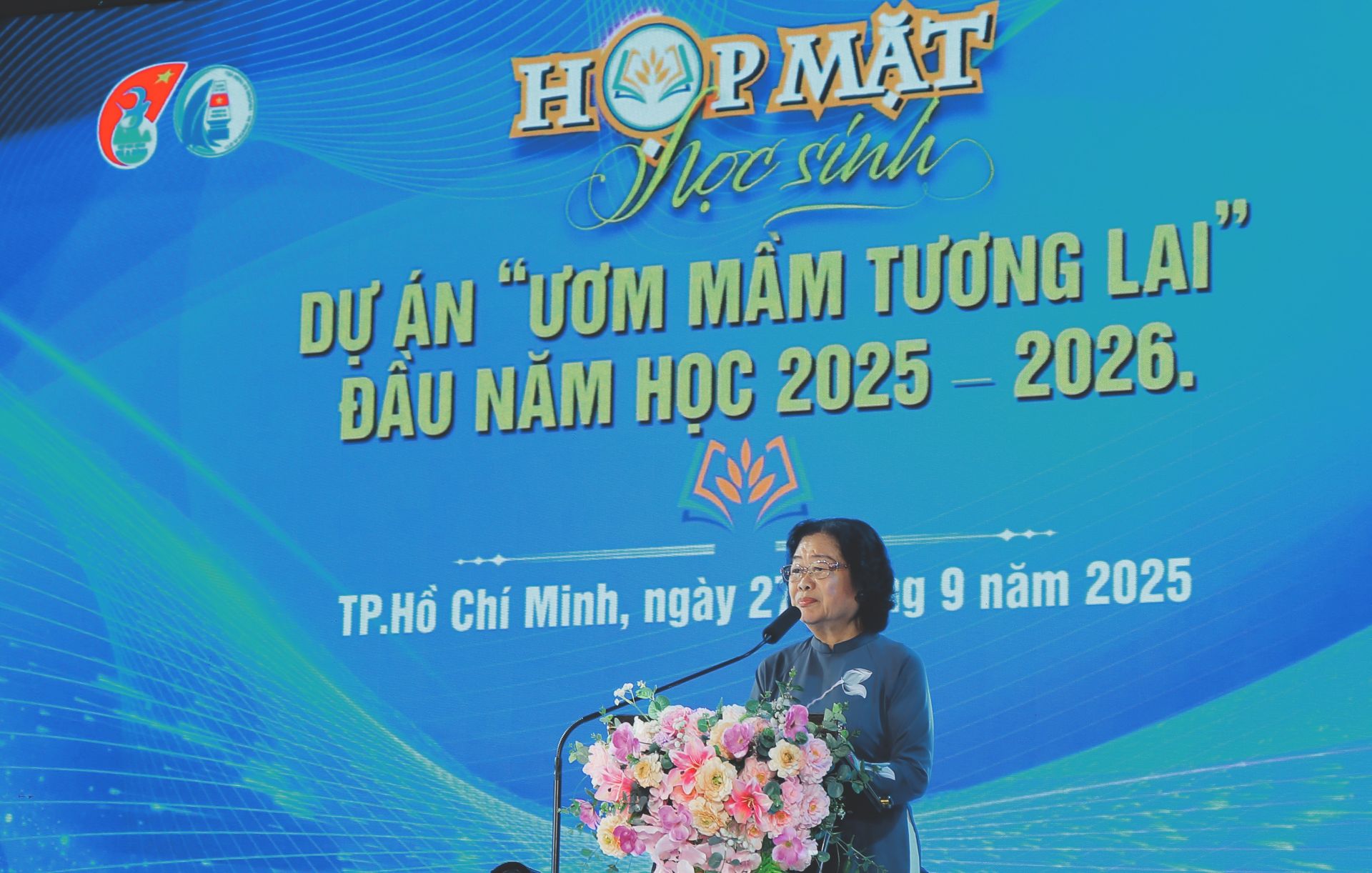 Bác Trương Mỹ Hoa phát biểu tại chương trình.