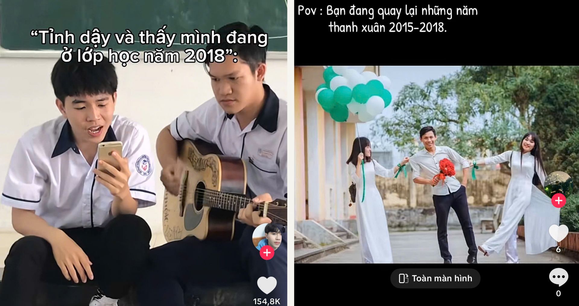 Những hình ảnh, thước phim lưu lại kỷ niệm đẹp tuổi học trò.