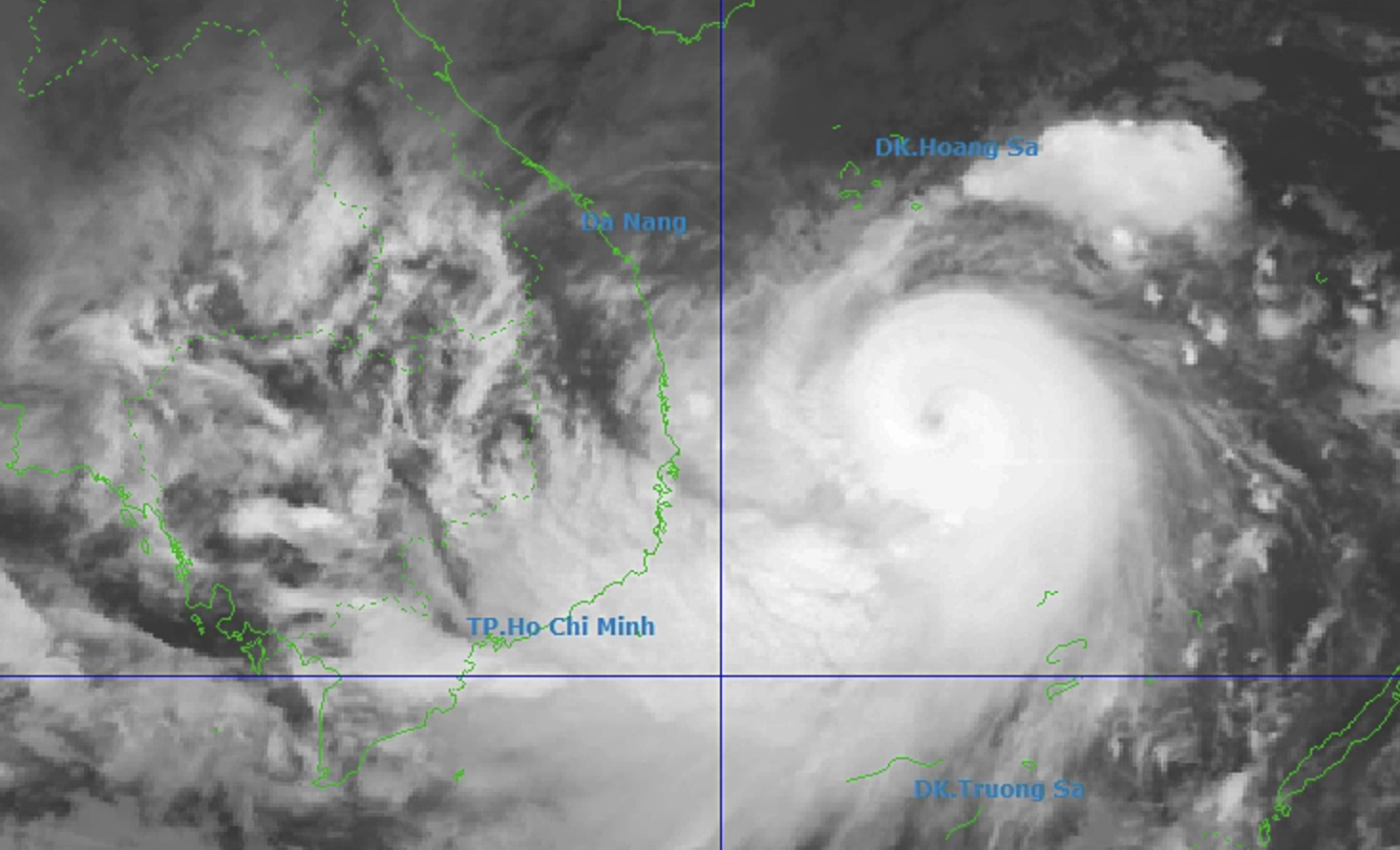 Ảnh vệ tinh bão Kalmaegi lúc 5h ngày 6/11.