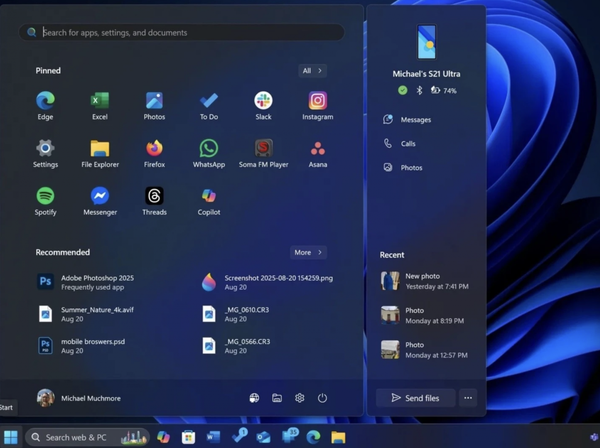 Menu Start trên phiên bản Windows 11 mới nhất có nhiều cải tiến. 