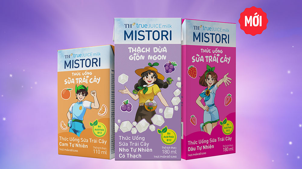 Tập đoàn TH ra mắt bộ đôi Thức Uống Sữa Trái Cây MISTORI mới