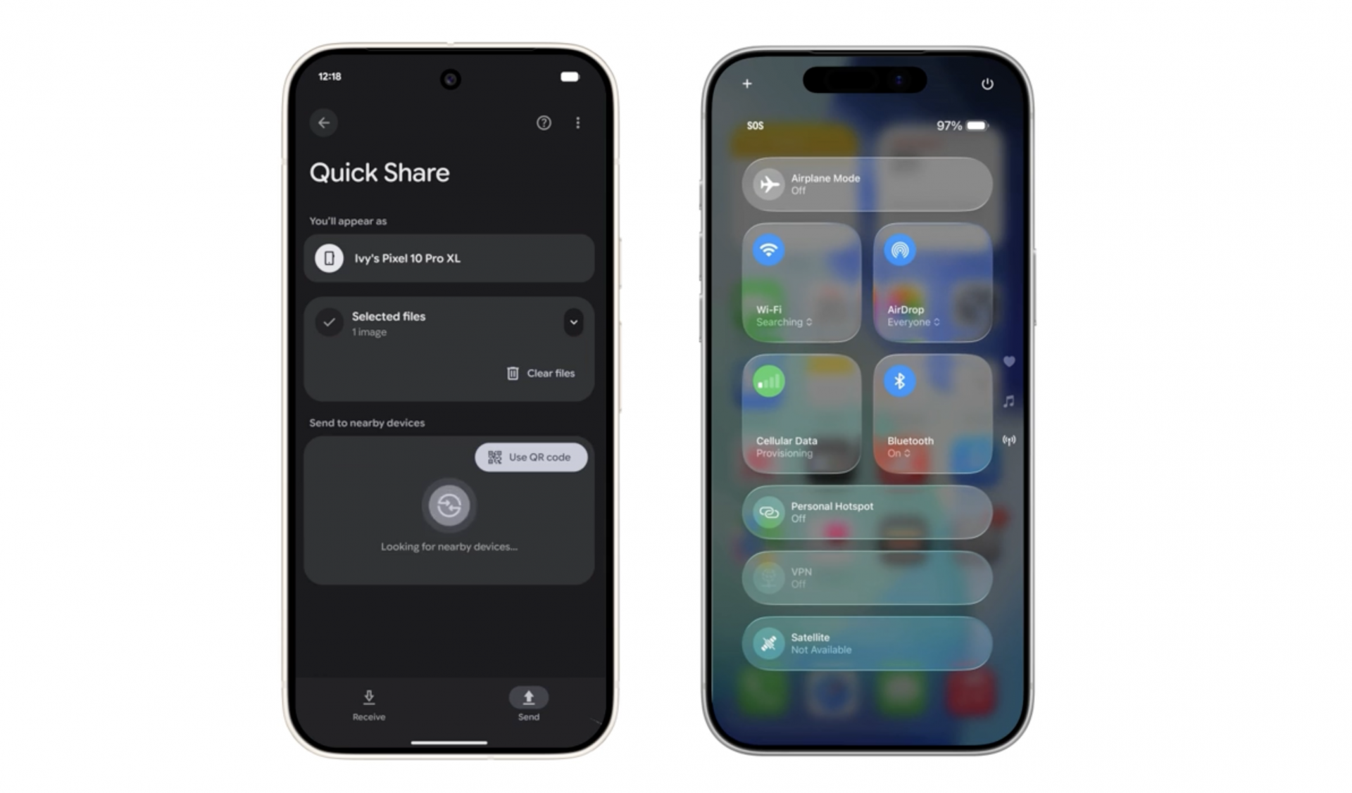 Android lần đầu chia sẻ tệp trực tiếp với iPhone qua Quick Share