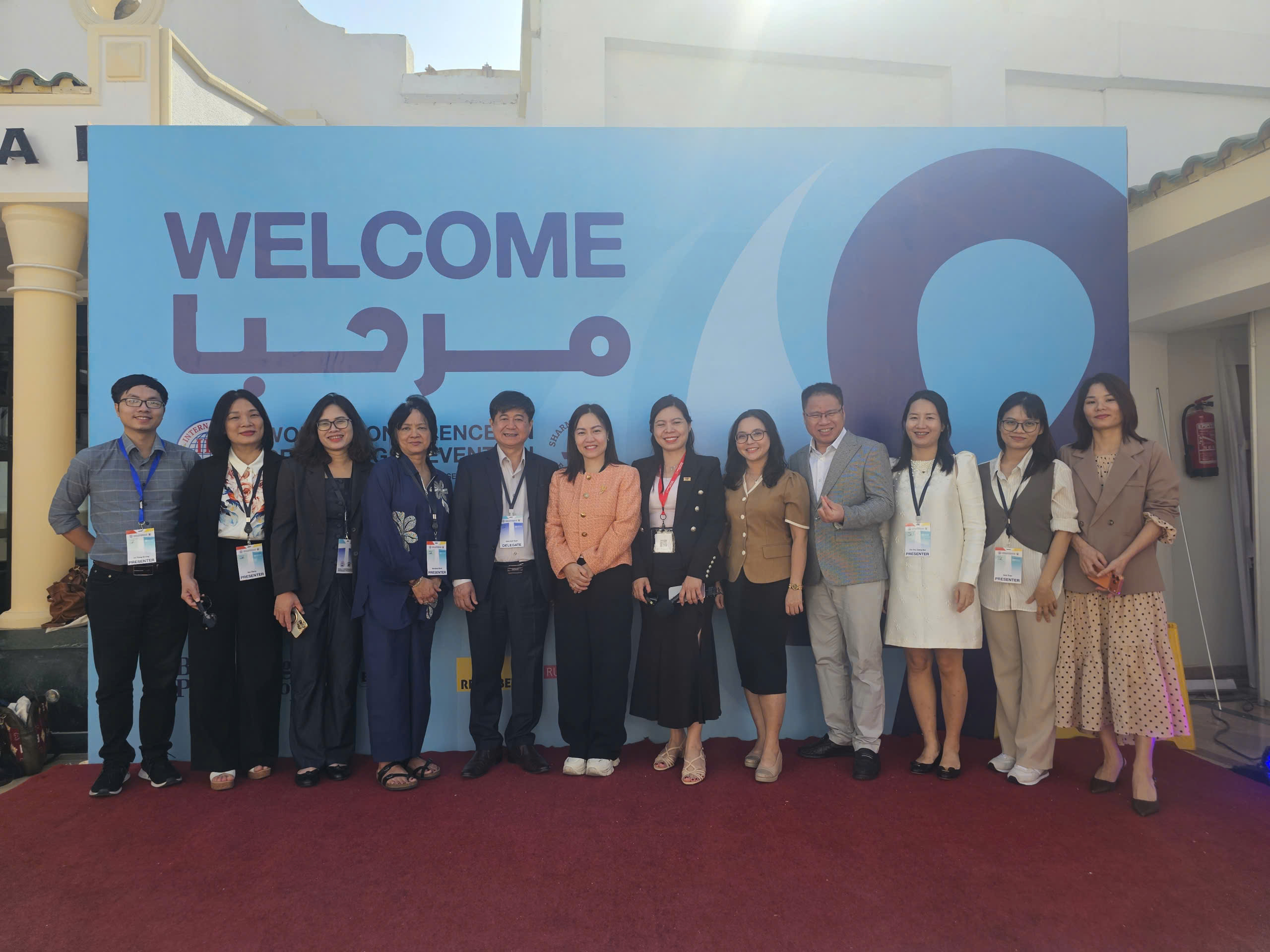 Đoàn đại biểu Việt Nam tham dự Hội nghị WCDP 2025 ở Ai Cập.