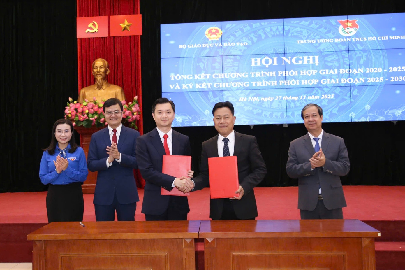 Trung ương Đoàn và Bộ Giáo dục và Đào tạo ký kết chương trình phối hợp giai đoạn 2025 - 2030.