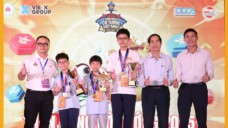 Vinh danh 3 Quán quân của Giải "Thần đồng Cờ tướng 2025"
