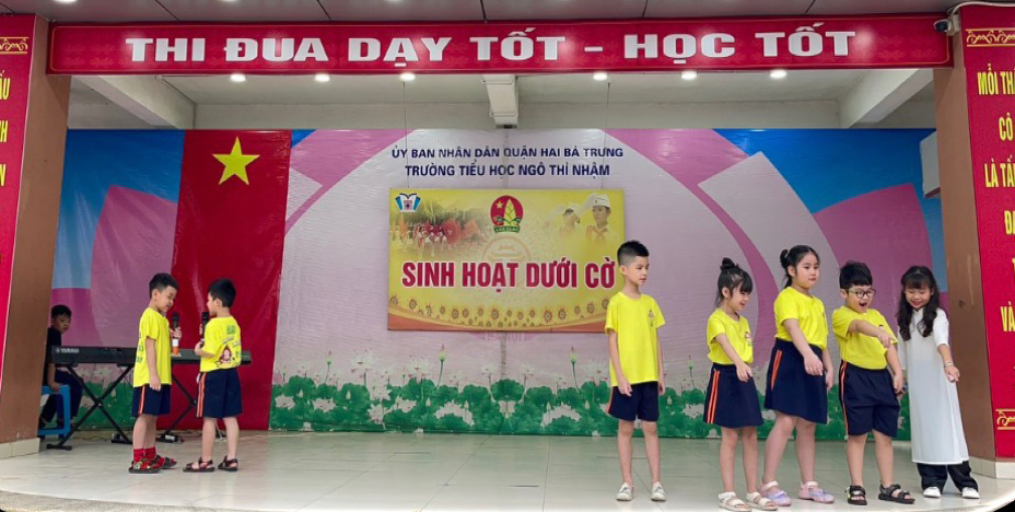 Học sinh trường Tiểu học Ngô Thì Nhậm tìm hiểu về các tình huống gây tai nạn, thương tích.