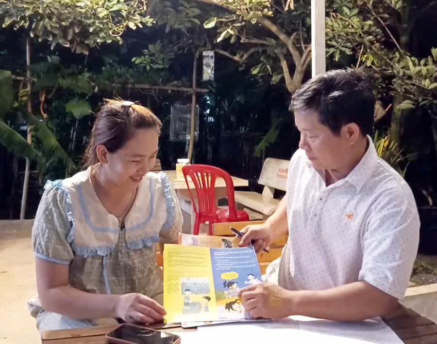 Tuyên truyền về “Ngôi nhà an toàn” tại xã Long Thành.