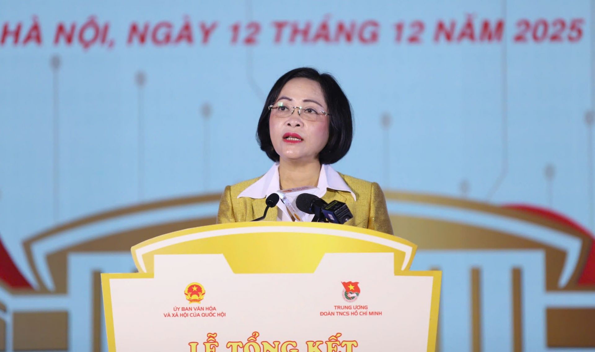 Bà Nguyễn Thị Thanh phát biểu tại chương trình

